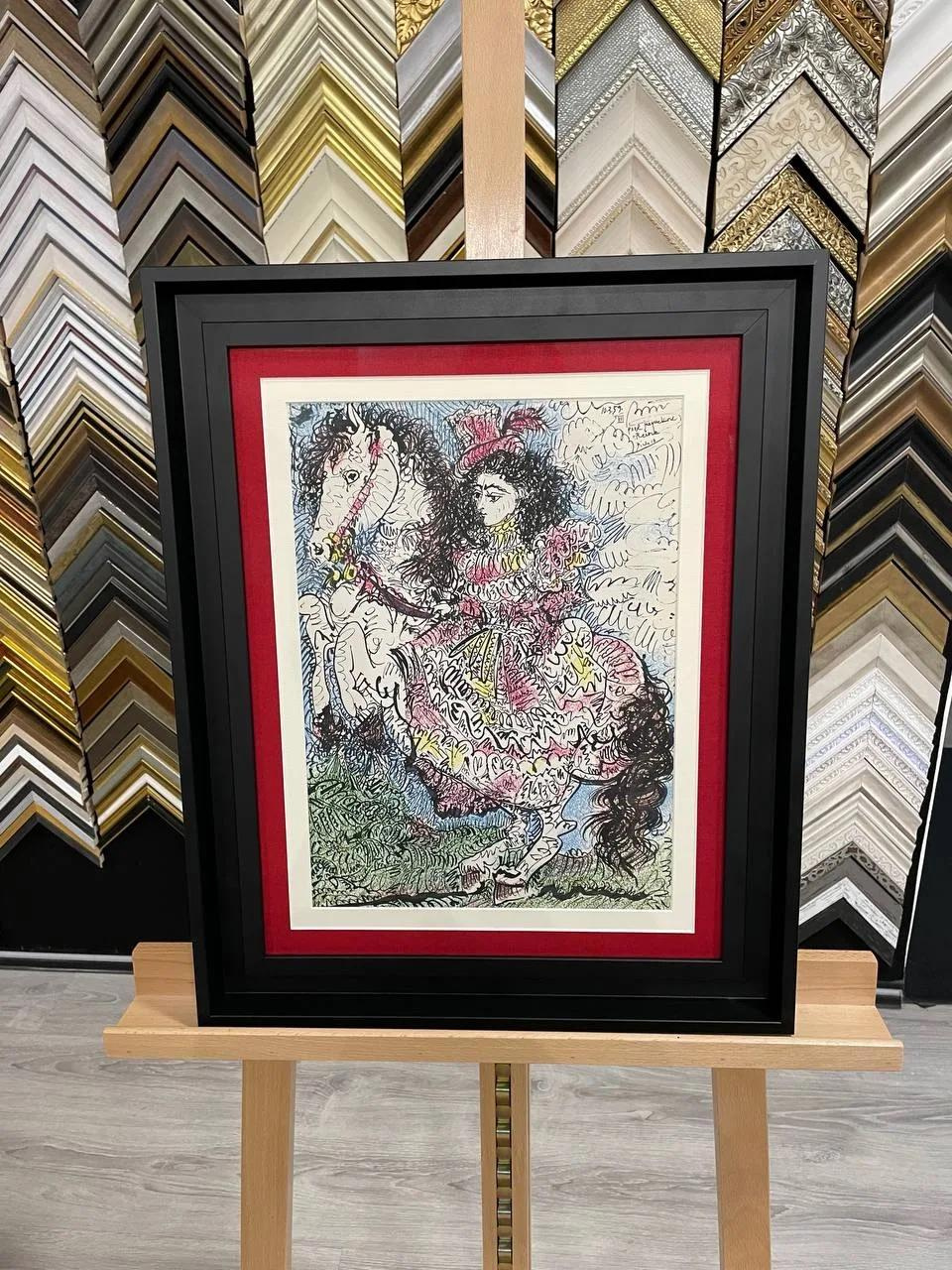 Оформление гравюры Пабло Пикассо в багет